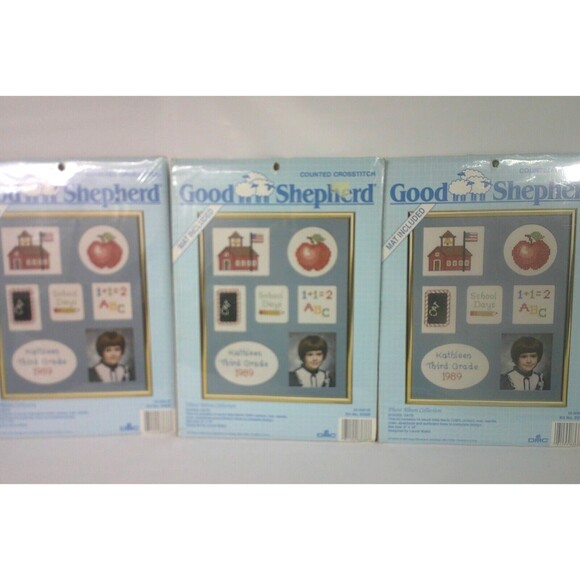 6x DMC Good Shepherd Counted Cross Stitch Photo Album Collection Kids School - Picture 2 of 11
